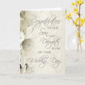Son & Daughter in Law Wedding Gratulationen Card Karte (Gelbe Blume)