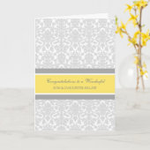 Son & Daughter in Law Wedding Grönes Karte (Gelbe Blume)