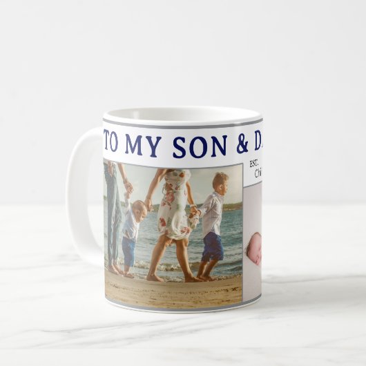 Son & Daughter Personalized Coffee Mug Gift Kaffeetasse (Vorderseite Links)