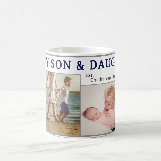 Son & Daughter Personalized Coffee Mug Gift Kaffeetasse (Mittel)