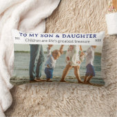 Son & Daughter Personalized Throw Pillow Gift Lendenkissen (Decke)