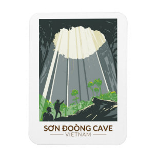 Son Doong Höhle Vietnam Reise Kunst Vintage Magnet