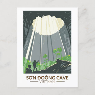 Son Doong Höhle Vietnam Reise Kunst Vintage Postkarte