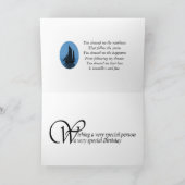 Son, eine Yacht zum Geburtstag eines Sonnenunterga Karte (Innenseite)