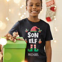 Son elf Familie passend Weihnachtsausstellung Name