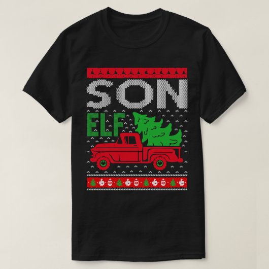 Son Elf hässlich Weihnachtspulli T-Shirt (Design vorne)