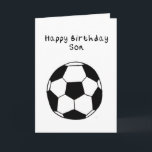 Son Football Geburtstagkarte Karte<br><div class="desc">Holen Sie sich Ihre Hand,  gezeichnet und Computer verändert Fußball-Karte Design</div>