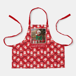 Son Foto | Santa Claus Red Christmas Kids Schürze
