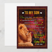 Son-Geschenke| Brief an meine Sohn-Liebe vom Vater Einladung (Vorne/Hinten)