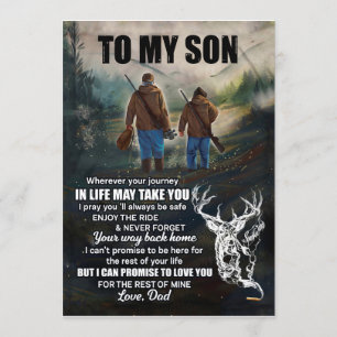 Son-Geschenke  Brief an meine Sohn-Liebe vom Vater Einladung