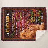 Son-Geschenke| Brief an meine Sohn-Liebe vom Vater Sherpadecke (Vorderseite (Horizontal))