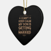 Son Getting Married Bachelorette Wedding Party Keramik Ornament (Links)