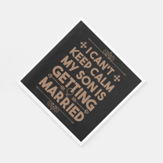 Son Getting Married Bachelorette Wedding Party Serviette (Ecke)