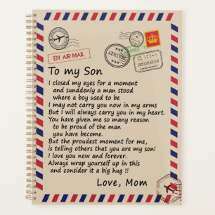 Son Gift Brief an meine Sohn Liebe aus der Mama Planer