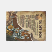 Son Gifts | Brief an meine Sohn Liebe aus Vater Fleecedecke (Vorderseite (Horizontal))