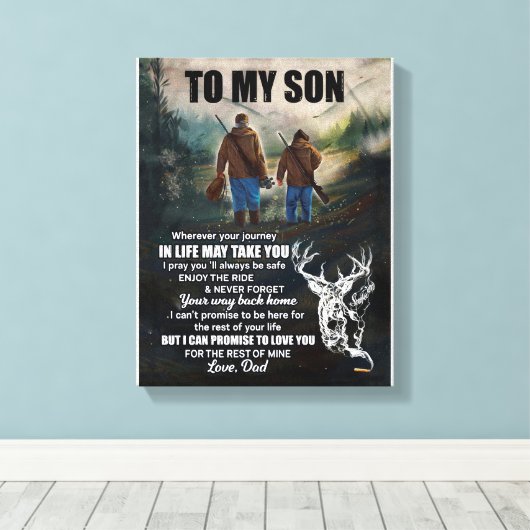 Son Gifts | Brief an meine Sohn Liebe aus Vater Leinwanddruck (Insitu (Holzboden))