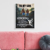 Son Gifts | Brief an meine Sohn Liebe aus Vater Leinwanddruck (Insitu (Wohnzimmer))