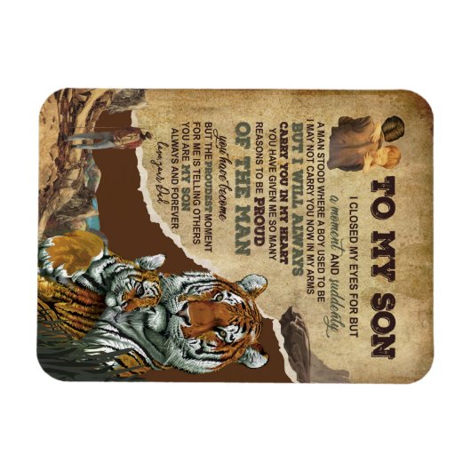 Son Gifts | Brief an meine Sohn Liebe aus Vater Magnet (Horizontal)