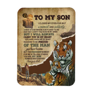 Son Gifts Brief an meine Sohn Liebe aus Vater Magnet
