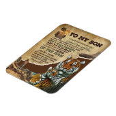 Son Gifts | Brief an meine Sohn Liebe aus Vater Magnet (Linke Seite)