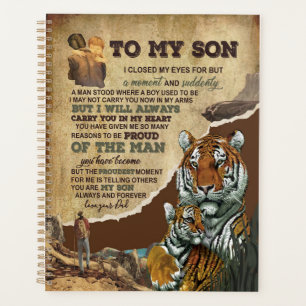 Son Gifts Brief an meine Sohn Liebe aus Vater Planer