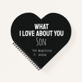 Son Gifts For Him Boy Modern Cute Black DIY Notizblock (Vorderseite)