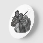 Son Gorilla Clock By AGE. Gorilla Life Runde Wanduhr (Winkel)
