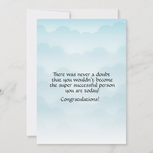 Son Graduation Cap and Rainbow Leaf Frame (Rückseite)