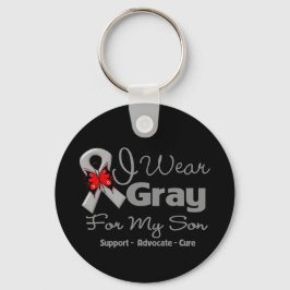 Son - Graues Band - Bewusstsein Schlüsselanhänger
