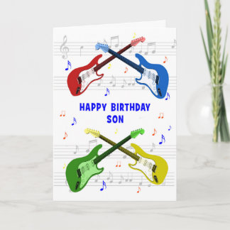 Son Guitars Birthday Card Karte