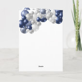 Son Happy Anniversary Blue Balloon Karte (Rückseite)