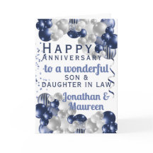 Son Happy Anniversary Blue Balloon