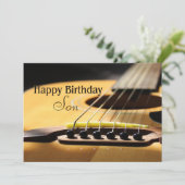Son Happy Birthday Acoustic Gitarre Karte (Stehend Vorderseite)