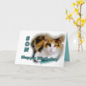 Son Happy Birthday Calico Cat Card Karte (Gelbe Blume)