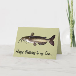 Son Happy Birthday: Katfisch Karte