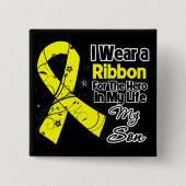 Son Hero in My Life Sarcoma Button (Vorderseite)