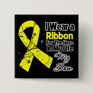 Son Hero in My Life Sarcoma Button