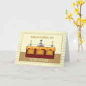 Son Herzlichen Glückwunsch katholischer Altar-Serv Karte (Gelbe Blume)