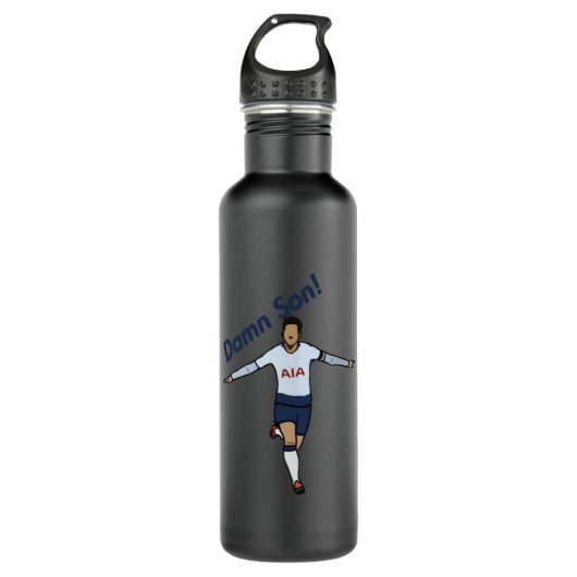 Son Heung Min - Tottenam Spurs Premier League Socc Edelstahlflasche (Vorderseite)