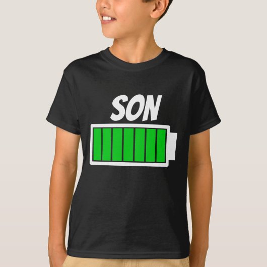 Son High Battery Power Energy Spaß T-Shirt (Vorderseite)