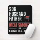 Son Husband Vater Meat Smoker & Knower von allen Mousepad (Mit Mouse)
