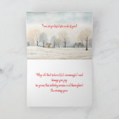 SON IN FAMILY LANDESSCENE CHRISTMAS CARD DANKESKARTE (Innenseite)