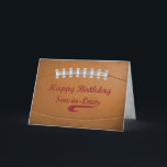 Son-In-Law Birthday Large Grunge Football Karte<br><div class="desc">Your son-in-law who is a football player or a great football fan will definitely love and enjoy this card. Send him fun birthday wishes today with this card that has football stitches on the from and grunge typography.</div>