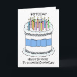 Son-in-Law Happy 40. Geburtstag Karte<br><div class="desc">Eine lustige Karte zum Feiern des 40. Geburtstages eines jeden Schwiegersofens. Ein Cartoon mit Kerzen in verschiedenen Farben.</div>