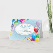 Son-in-Law Religious Birthday Balloons Celebrate Karte (Vorderseite)