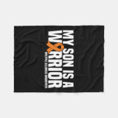 Son ist Kriegerin und Frau Multiple Sklerose-Bewus Fleecedecke (Vorderseite (Horizontal))