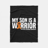 Son ist Kriegerin und Frau Multiple Sklerose-Bewus Fleecedecke (Vorderseite)