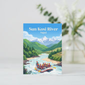Son Kosi Fluss Nepal Postkarte (Stehend Vorderseite)