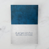 Son Law Birthday Blue Leather Karte (Innenseite)
