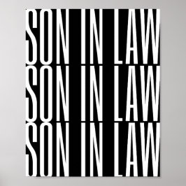 Son law gift Black background Cooles Design Kunst Poster